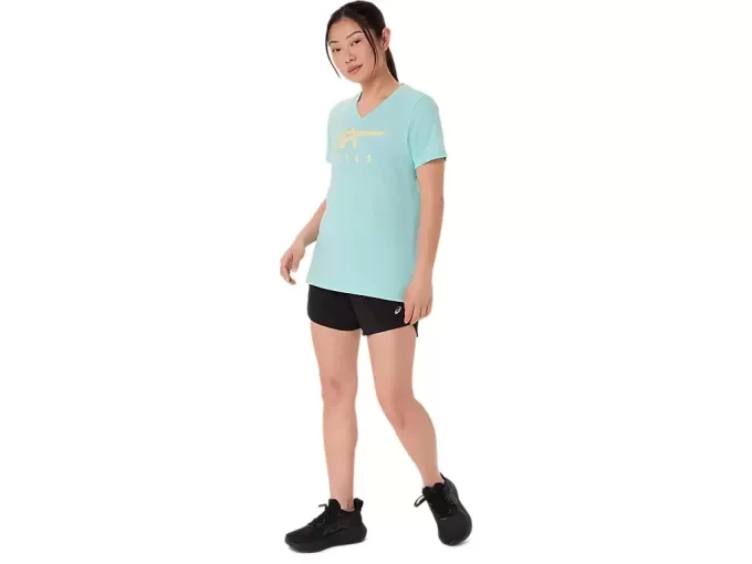 ASICS STRIPES CUELLO EN V PARA MUJER ASICS STRIPES CUELLO EN V PARA MUJER