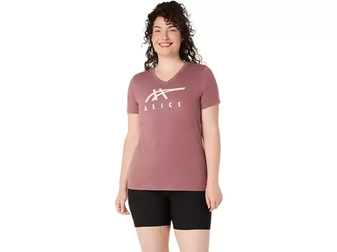 ASICS STRIPES CUELLO EN V PARA MUJER ASICS STRIPES CUELLO EN V PARA MUJER