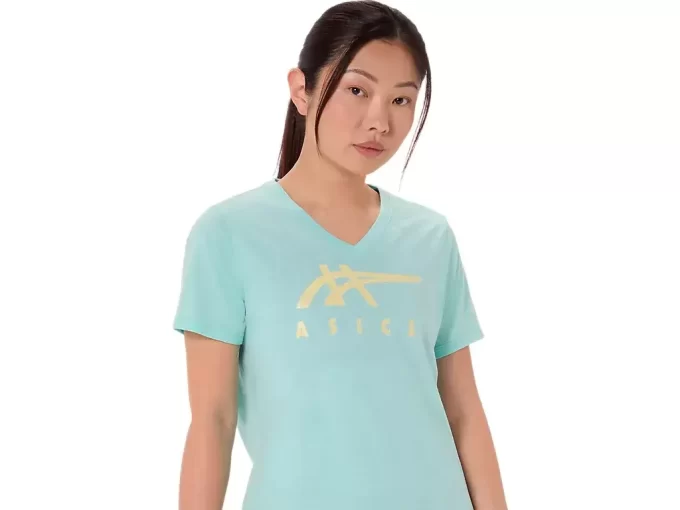 ASICS STRIPES CUELLO EN V PARA MUJER ASICS STRIPES CUELLO EN V PARA MUJER