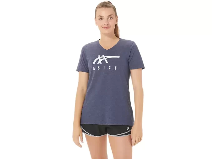 ASICS STRIPES CUELLO EN V PARA MUJER ASICS STRIPES CUELLO EN V PARA MUJER