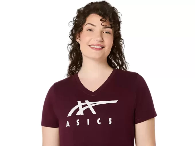 ASICS STRIPES CUELLO EN V PARA MUJER ASICS STRIPES CUELLO EN V PARA MUJER