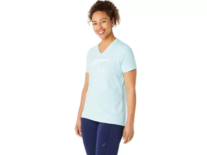 ASICS STRIPES CUELLO EN V PARA MUJER ASICS STRIPES CUELLO EN V PARA MUJER