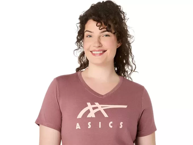 ASICS STRIPES CUELLO EN V PARA MUJER ASICS STRIPES CUELLO EN V PARA MUJER