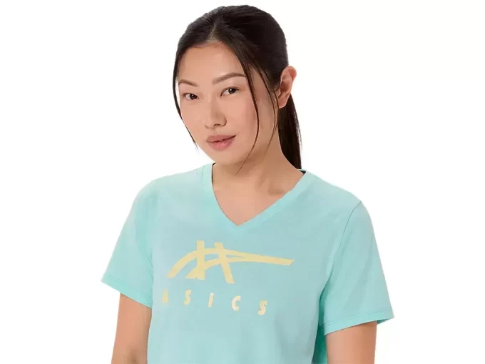 ASICS STRIPES CUELLO EN V PARA MUJER ASICS STRIPES CUELLO EN V PARA MUJER