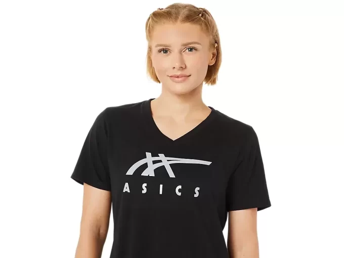 ASICS STRIPES CUELLO EN V PARA MUJER ASICS STRIPES CUELLO EN V PARA MUJER