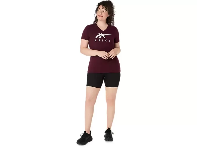 ASICS STRIPES CUELLO EN V PARA MUJER ASICS STRIPES CUELLO EN V PARA MUJER