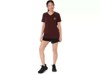 CAMISETA ASICS NATURE DE MANGA CORTA CON CUELLO EN V PARA MUJER