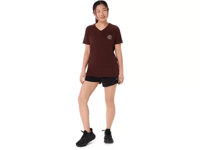 CAMISETA ASICS NATURE DE MANGA CORTA CON CUELLO EN V PARA MUJER CAMISETA ASICS NATURE DE MANGA CORTA CON CUELLO EN V PARA MUJER