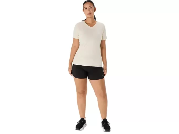 CAMISETA ASICS NATURE DE MANGA CORTA CON CUELLO EN V PARA MUJER CAMISETA ASICS NATURE DE MANGA CORTA CON CUELLO EN V PARA MUJER