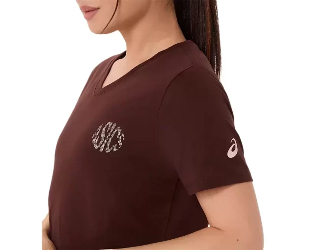 CAMISETA ASICS NATURE DE MANGA CORTA CON CUELLO EN V PARA MUJER CAMISETA ASICS NATURE DE MANGA CORTA CON CUELLO EN V PARA MUJER