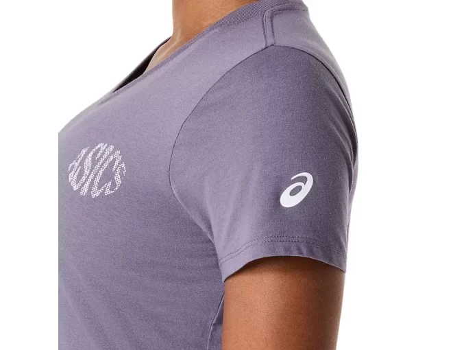CAMISETA ASICS NATURE DE MANGA CORTA CON CUELLO EN V PARA MUJER CAMISETA ASICS NATURE DE MANGA CORTA CON CUELLO EN V PARA MUJER