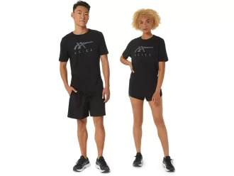 CAMISETA DE MANGA CORTA A RAYAS ASICS