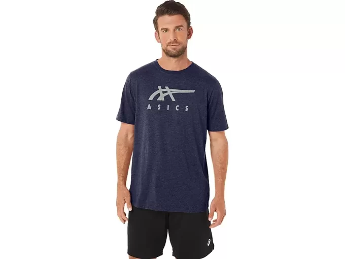 CAMISETA DE MANGA CORTA A RAYAS ASICS CAMISETA DE MANGA CORTA A RAYAS ASICS