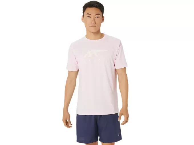 CAMISETA DE MANGA CORTA A RAYAS ASICS CAMISETA DE MANGA CORTA A RAYAS ASICS