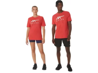 CAMISETA DE MANGA CORTA A RAYAS ASICS