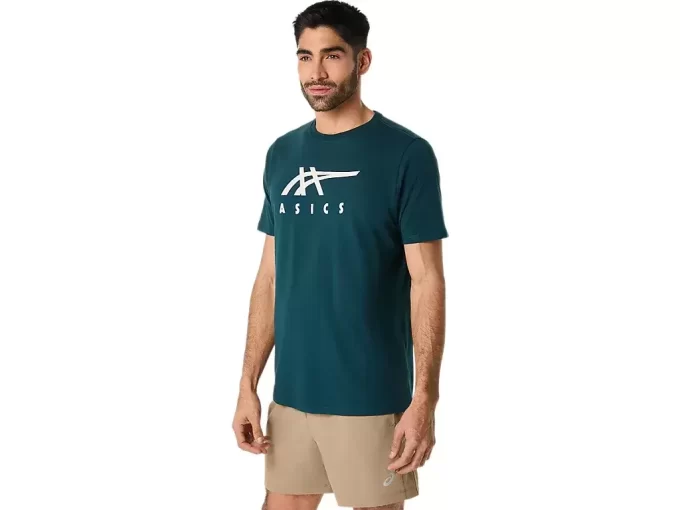 CAMISETA DE MANGA CORTA A RAYAS ASICS CAMISETA DE MANGA CORTA A RAYAS ASICS