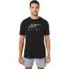 CAMISETA DE MANGA CORTA A RAYAS ASICS CAMISETA DE MANGA CORTA A RAYAS ASICS