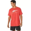 CAMISETA DE MANGA CORTA A RAYAS ASICS CAMISETA DE MANGA CORTA A RAYAS ASICS