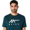 CAMISETA DE MANGA CORTA A RAYAS ASICS CAMISETA DE MANGA CORTA A RAYAS ASICS