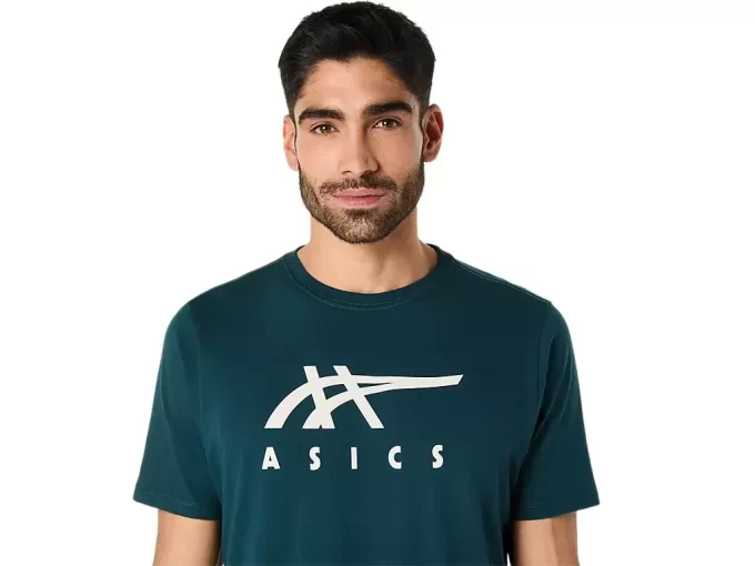 CAMISETA DE MANGA CORTA A RAYAS ASICS CAMISETA DE MANGA CORTA A RAYAS ASICS