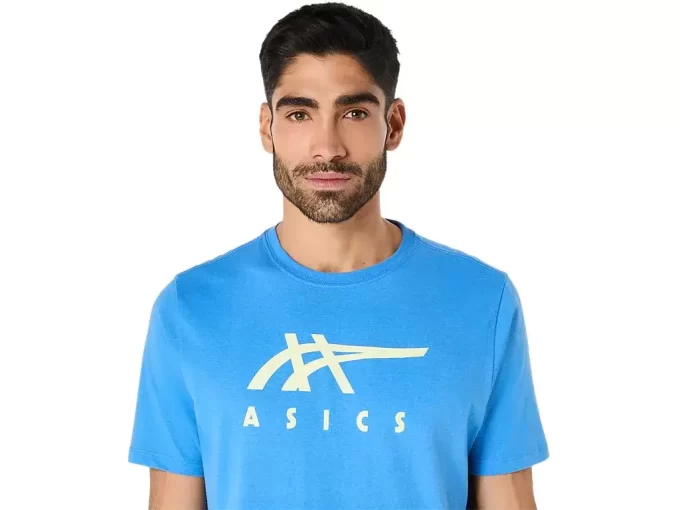 CAMISETA DE MANGA CORTA A RAYAS ASICS CAMISETA DE MANGA CORTA A RAYAS ASICS