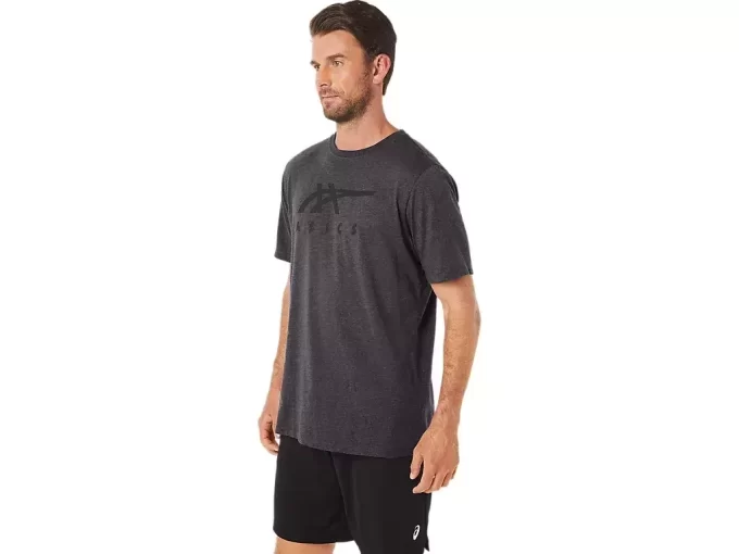 CAMISETA DE MANGA CORTA A RAYAS ASICS CAMISETA DE MANGA CORTA A RAYAS ASICS