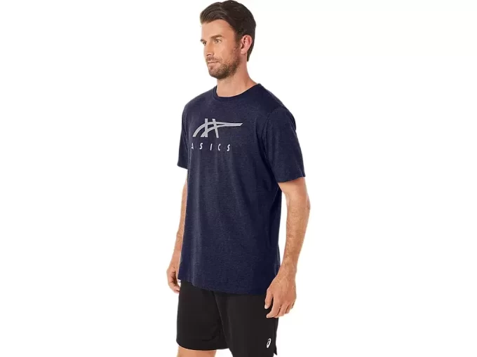 CAMISETA DE MANGA CORTA A RAYAS ASICS CAMISETA DE MANGA CORTA A RAYAS ASICS