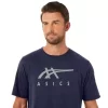 CAMISETA DE MANGA CORTA A RAYAS ASICS CAMISETA DE MANGA CORTA A RAYAS ASICS