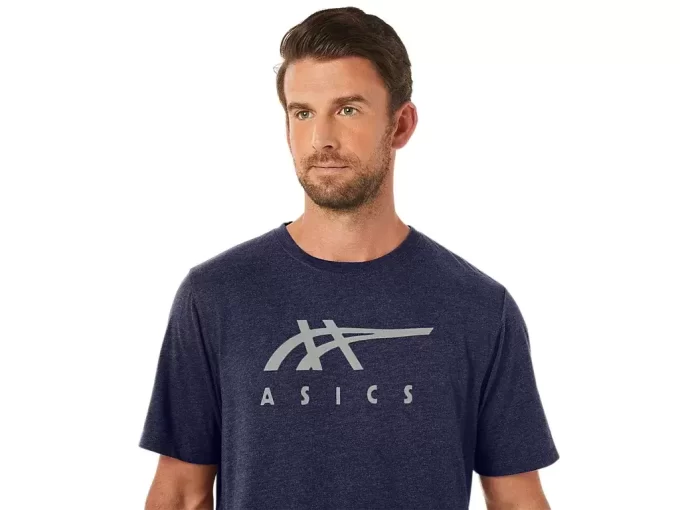 CAMISETA DE MANGA CORTA A RAYAS ASICS CAMISETA DE MANGA CORTA A RAYAS ASICS