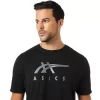 CAMISETA DE MANGA CORTA A RAYAS ASICS CAMISETA DE MANGA CORTA A RAYAS ASICS