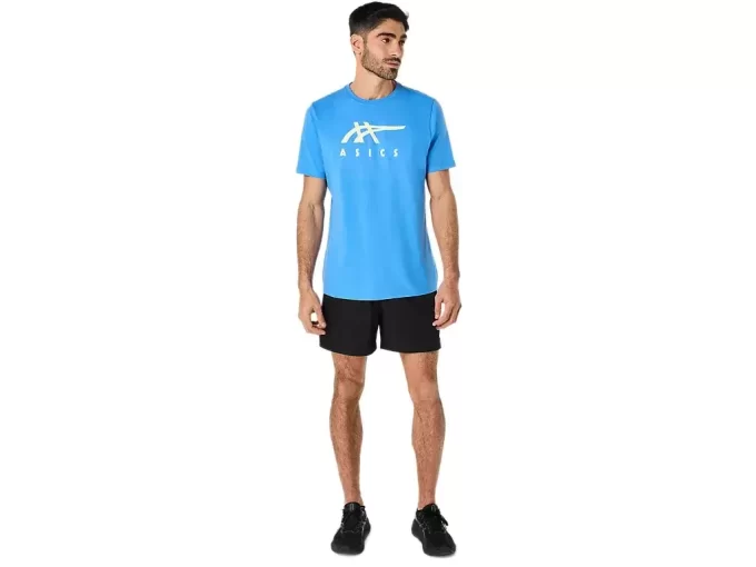 CAMISETA DE MANGA CORTA A RAYAS ASICS CAMISETA DE MANGA CORTA A RAYAS ASICS