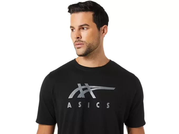 CAMISETA DE MANGA CORTA A RAYAS ASICS CAMISETA DE MANGA CORTA A RAYAS ASICS