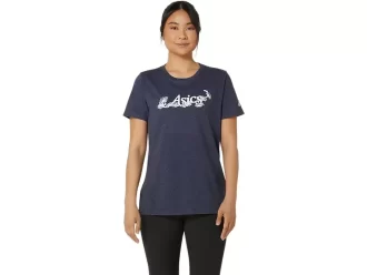 CAMISETA DE MANGA CORTA CON LETRAS FLORALES DE ASICS PARA MUJER