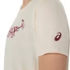 CAMISETA DE MANGA CORTA CON LETRAS FLORALES DE ASICS PARA MUJER CAMISETA DE MANGA CORTA CON LETRAS FLORALES DE ASICS PARA MUJER