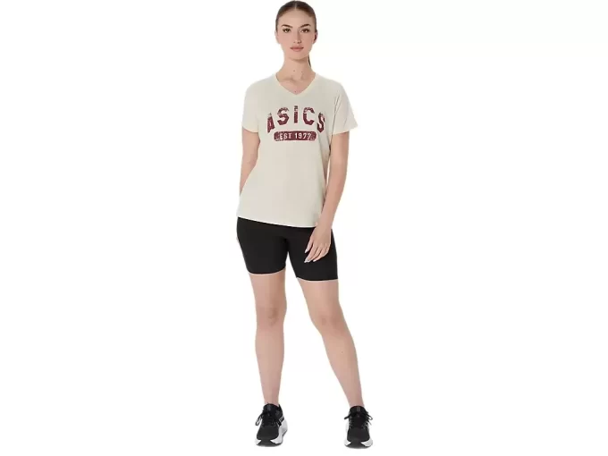 CAMISETA DE MANGA CORTA PARA MUJER EST. 1977 CON CUELLO EN V