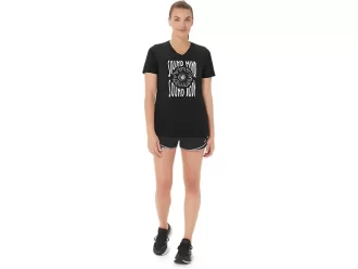 Camiseta de mujer con eslogan de girasol y cuello en pico