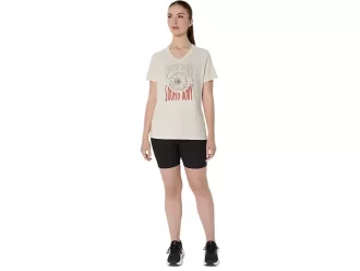Camiseta de mujer con eslogan de girasol y cuello en pico