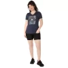 Camiseta de mujer con eslogan de girasol y cuello en pico Camiseta de mujer con eslogan de girasol y cuello en pico