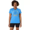 Camiseta de mujer con eslogan de girasol y cuello en pico Camiseta de mujer con eslogan de girasol y cuello en pico