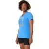 Camiseta de mujer con eslogan de girasol y cuello en pico Camiseta de mujer con eslogan de girasol y cuello en pico