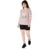 Camiseta de mujer con eslogan de girasol y cuello en pico Camiseta de mujer con eslogan de girasol y cuello en pico