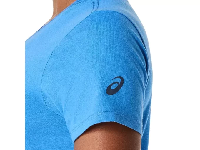 Camiseta de mujer con eslogan de girasol y cuello en pico Camiseta de mujer con eslogan de girasol y cuello en pico