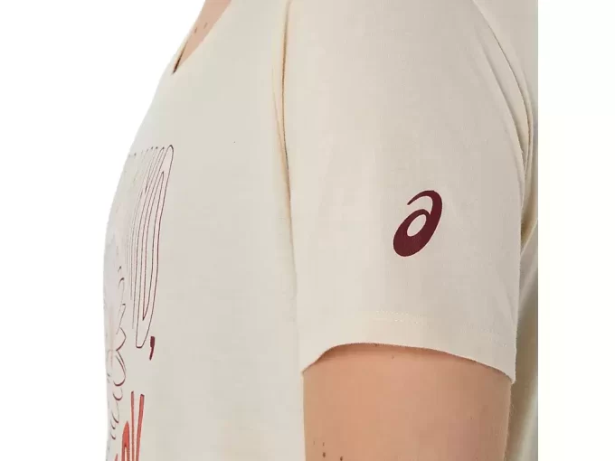 Camiseta de mujer con eslogan de girasol y cuello en pico Camiseta de mujer con eslogan de girasol y cuello en pico