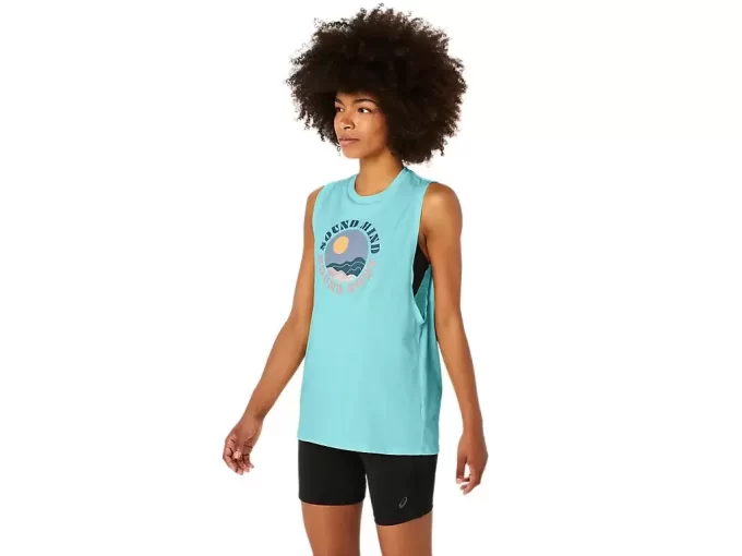 CAMISETA MUSCULAR ASICS CON ESLOGAN SUN IN THE SKY PARA MUJER