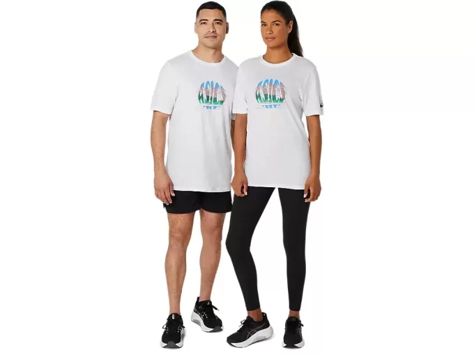 CAMISETA UNISEX ASICS CELEBRATE OUR HOME DE MANGA CORTA CAMISETA UNISEX ASICS CELEBRATE OUR HOME DE MANGA CORTA