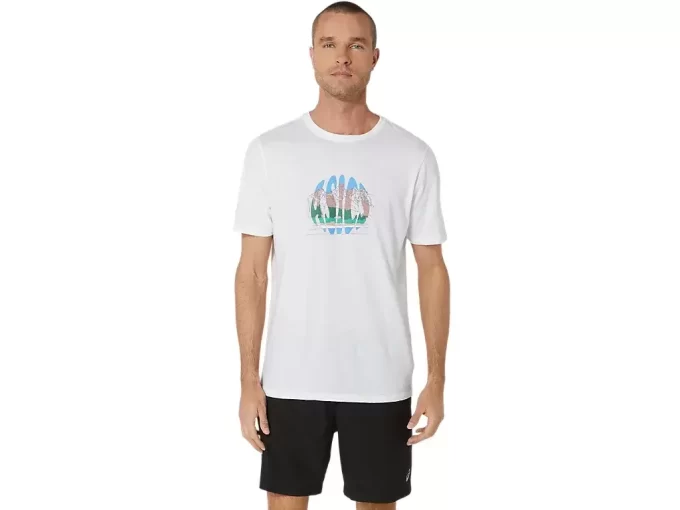 CAMISETA UNISEX ASICS CELEBRATE OUR HOME DE MANGA CORTA CAMISETA UNISEX ASICS CELEBRATE OUR HOME DE MANGA CORTA