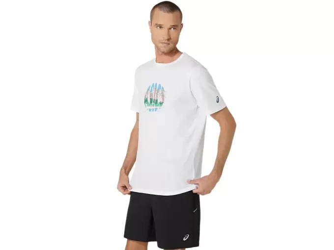 CAMISETA UNISEX ASICS CELEBRATE OUR HOME DE MANGA CORTA CAMISETA UNISEX ASICS CELEBRATE OUR HOME DE MANGA CORTA