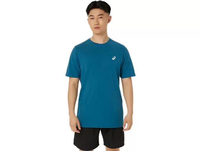 CAMISETA UNISEX ASICS DE MANGA CORTA CON ESTAMPADO DE MARGARITAS EN LA ESPALDA CAMISETA UNISEX ASICS DE MANGA CORTA CON ESTAMPADO DE MARGARITAS EN LA ESPALDA