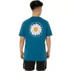 CAMISETA UNISEX ASICS DE MANGA CORTA CON ESTAMPADO DE MARGARITAS EN LA ESPALDA CAMISETA UNISEX ASICS DE MANGA CORTA CON ESTAMPADO DE MARGARITAS EN LA ESPALDA