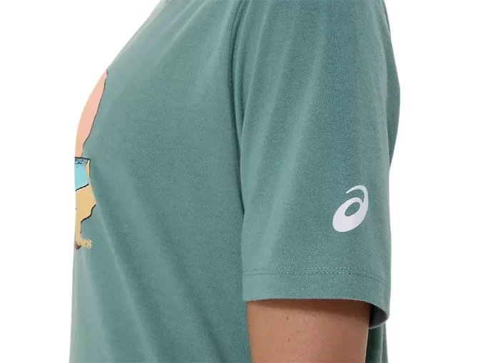 CAMISETA UNISEX ASICS PALM IN THE SUN DE MANGA CORTA CAMISETA UNISEX ASICS PALM IN THE SUN DE MANGA CORTA